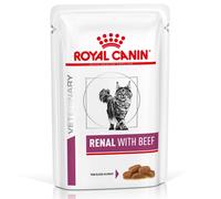 Set risparmio! 24 x 85 g Royal Canin Veterinary Alimento umido per gatti - Renal - Manzo