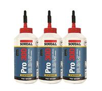 Set risparmio 3 X 750 ml Soudal Pro 30D colla per legno su base PVAC impermeabile e pronta all'uso