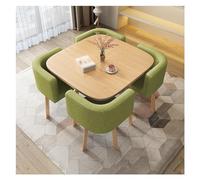 Set risparmio di spazio con tavolo da pranzo e sedie, design moderno quadrato, adatto per 4 persone, ideale per cucina, soggiorno, ufficio, ristorante, bar, spazi di ricevimento
