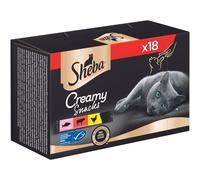 Set risparmio! Sheba Creamy Snacks - 18 x 12 g Pacco Misto