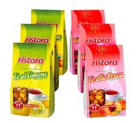 SET Ristora Tè al Limone istantaneo 3 kg CON Ristora Preparato Istantaneo per Tè alla Pesca, 3 kg