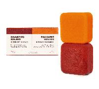 Set Ristrutturante Shampoo Solido e Balsamo Solido - 65gr & 55 gr - Enooso