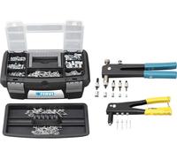 Fervi Set 2 rivettatrici S018 – per rivetti normali e inserti filettati – valigia