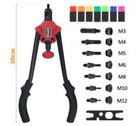 Professionale Pinze per Madrevite Set Rivettatrice M3 M4 M5 M6 M8 M10 M12