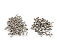 Set rivetti in metallo, 100 pezzi, doppio cappuccio, decorazioni pelle, borch...