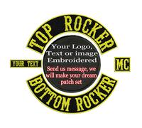 SET ROCKER PERSONALIZZATO 4 pezzi, toppa da ricamo, ricamata...