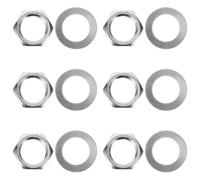 Set Rondella e Dado Potenziometro M9 in Metallo per Chitarra Elettrica | Finitura Argento, Assemblaggio Fai da Te Semplice, Struttura Razionale per Upgrade Strumenti