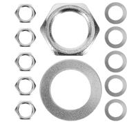 Set Rondelle e Dadi per Potenziometro Chitarra Elettrica M9 | Metallo Argento, Assemblaggio Fai da Te Semplice, per Chitarristi e Hobbisti, Struttura Razionale
