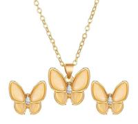 Set Rosso Africano Cultured Pearls Pendente Necklace Teardrop Pearl Dangling Earrings Cubic Zirconia Pearl Wedding Jewelry Set per Bridal Women Bridesmaids & Br Y Insiemi indiani (E, One Size)