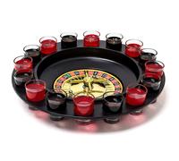 SET ROULETTE RUSSA DRINKING CON BICCHIERINI IN VETRO 8 ROSSI E 8 NERI MB-34