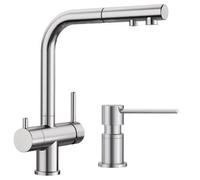 Set rubinetto da cucina Blanco Fontas-S II 525199, dispenser di liquidi Blanco Lato 525809