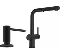 Set rubinetto da cucina Franke Active 115.0669.769, dispenser di liquidi Franke Active SM 119.0547.906