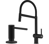 Set rubinetto da cucina Franke Active Semi Pro Spray 115.0653.409, dispenser di liquidi Franke Active SM 119.0547.906