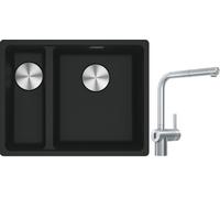 Set rubinetto da cucina Franke Atlas Neo Sensor 115.0625.523, lavello in granito Franke Maris 125.0687.268