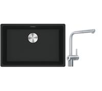 Set rubinetto da cucina Franke Atlas Neo Sensor 115.0625.523, lavello in granito Franke Maris 125.0686.723