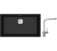 Set rubinetto da cucina Franke Atlas Neo Sensor 115.0625.523, lavello in granito Franke Maris 125.0686.638