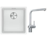 Set rubinetto da cucina Franke Atlas Neo Sensor 115.0625.523, lavello in granito Franke Maris 125.0687.251