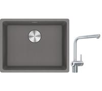 Set rubinetto da cucina Franke Atlas Neo Sensor 115.0625.523, lavello in granito Franke Maris 125.0686.717