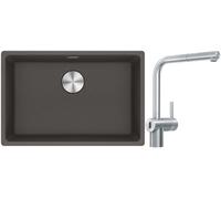 Set rubinetto da cucina Franke Atlas Neo Sensor 115.0625.523, lavello in granito Franke Maris 125.0714.196
