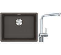 Set rubinetto da cucina Franke Atlas Neo Sensor 115.0625.523, lavello in granito Franke Maris 125.0714.195