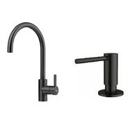 Set rubinetto da cucina Franke Eos 115.0613.590, dispenser di liquidi Franke Atlas 112.0717.102