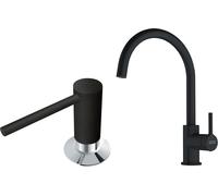 Set rubinetto da cucina Franke Lina 115.0626.019, dispenser di liquidi Franke Comfort 112.0652.763