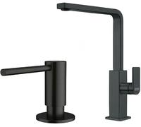 Set rubinetto da cucina Franke Mythos 115.0550.441, dispenser di liquidi Franke Atlas 112.0717.102