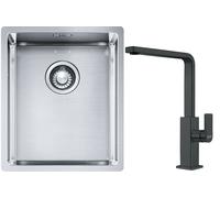 Set rubinetto da cucina Franke Mythos 115.0550.441, lavello in acciaio Franke Box 127.0453.653