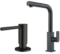 Set rubinetto da cucina Franke Mythos 115.0550.442, dispenser di liquidi Franke Atlas 112.0717.102