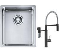 Set rubinetto da cucina Franke Vital Semi-Pro 120.0621.313, lavello in acciaio Franke Box 127.0453.653