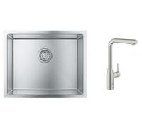 Set rubinetto da cucina Grohe Essence 30270DC0, lavello in acciaio Grohe K700 31726SD0