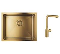 Set rubinetto da cucina Grohe Essence 30270GN0, lavello in acciaio Grohe K700 31574GN1