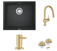 Set rubinetto da cucina Grohe Minta 32321GN2, lavello in granito Grohe K700 31653AP0, 40535GN0, 40997GN0