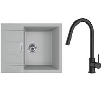 Set rubinetto da cucina Oltens Litla 35204300, lavello Tectonite Franke Sirius 2.0 143.0618.668