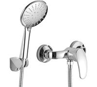 Set Rubinetto Doccia Monocomando Con Soffione E Supporto