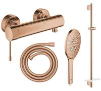 Set rubinetto per doccia Grohe Essence 33636DA1, asta doccia Grohe Rainshower 26603DA0, 26574DA0, 28388DA1