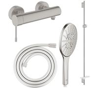 Set rubinetto per doccia Grohe Essence 33636DC1, asta doccia Grohe Rainshower 26603DC0, 26574DC0, 28388DC1