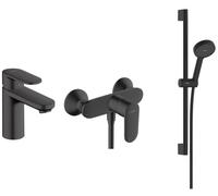 Set rubinetto per doccia Hansgrohe Vernis Blend 71640670, rubinetto per lavabo Hansgrohe Vernis Blend 71580670, 28044670