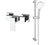 Set rubinetto per doccia Oltens Gota 33001100, asta doccia Oltens Alling 37300100, 37102110, 37201100