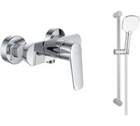 Set rubinetto per doccia Oltens Vernal 33004100, asta doccia Oltens Alling 37300100, 37102110, 37201100