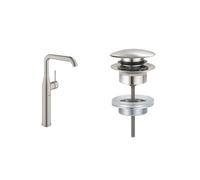 Set rubinetto per lavabo Grohe Essence New 32901DC1, tappo per lavabo Grohe 65807DC0