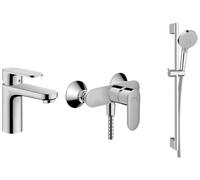 Set rubinetto per lavabo Hansgrohe Vernis Blend 71580000, rubinetto per doccia Hansgrohe Vernis Blend 71640000, 26279000