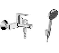 Set rubinetto per vasca e doccia Hansgrohe Vernis Blend 71440000, set doccia Hansgrohe Activera Select S 28052000