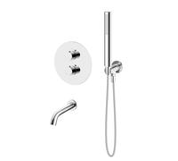 Set rubinetto per vasca e doccia Oltens Katla 34600100, bocca di erogazione per rubinetto Oltens Molle 39100100, 37102100, 39304100, 37200100