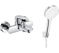 Set rubinetto per vasca e doccia Oltens Vernal 34004100, doccetta Oltens Driva EasyClick 37101110, 37200100, 37401100