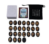 Set Rune con Manuale e Pochette - 25 Rune Divinazione in Legno per la Stregoneria, Mitologia Nordica e Meditazione | Strumenti spirituali adatti ai principianti per concen