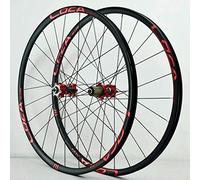 Set Ruote Bici 26 27,5 29 Pollici MTB Freno Disco Ruota Bicicletta Cerchio in Lega 24 Raggi Mozzi Cuscinetti Sigillati per Volano Cassetta 8-12 velocità QR (Color : B-Red, Size : 26inch)