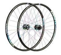 Set Ruote Bici 26 27,5 29 Pollici MTB Ruota Bicicletta Cerchio In Lega Freno Disco Mozzi Cuscinetti Sigillati Per Volano 7-12 Velocità QR(Black_27.5")