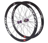 Set Ruote Bici Da Strada 700C * 23C-25C-28C Freni A Cerchio Sgancio Rapido Cerchi In Lega Di Alluminio Profondità 40 Mm Cerchio 8-11 Velocità Cerchi Anteriori E Posteriori Bici(Purple Hub)