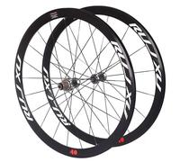 Set Ruote Bici Da Strada 700C * 23C-25C-28C Freni A Cerchio Sgancio Rapido Cerchi In Lega Di Alluminio Profondità 40 Mm Cerchio 8-11 Velocità Cerchi Anteriori E Posteriori Bici(Silver Hub)